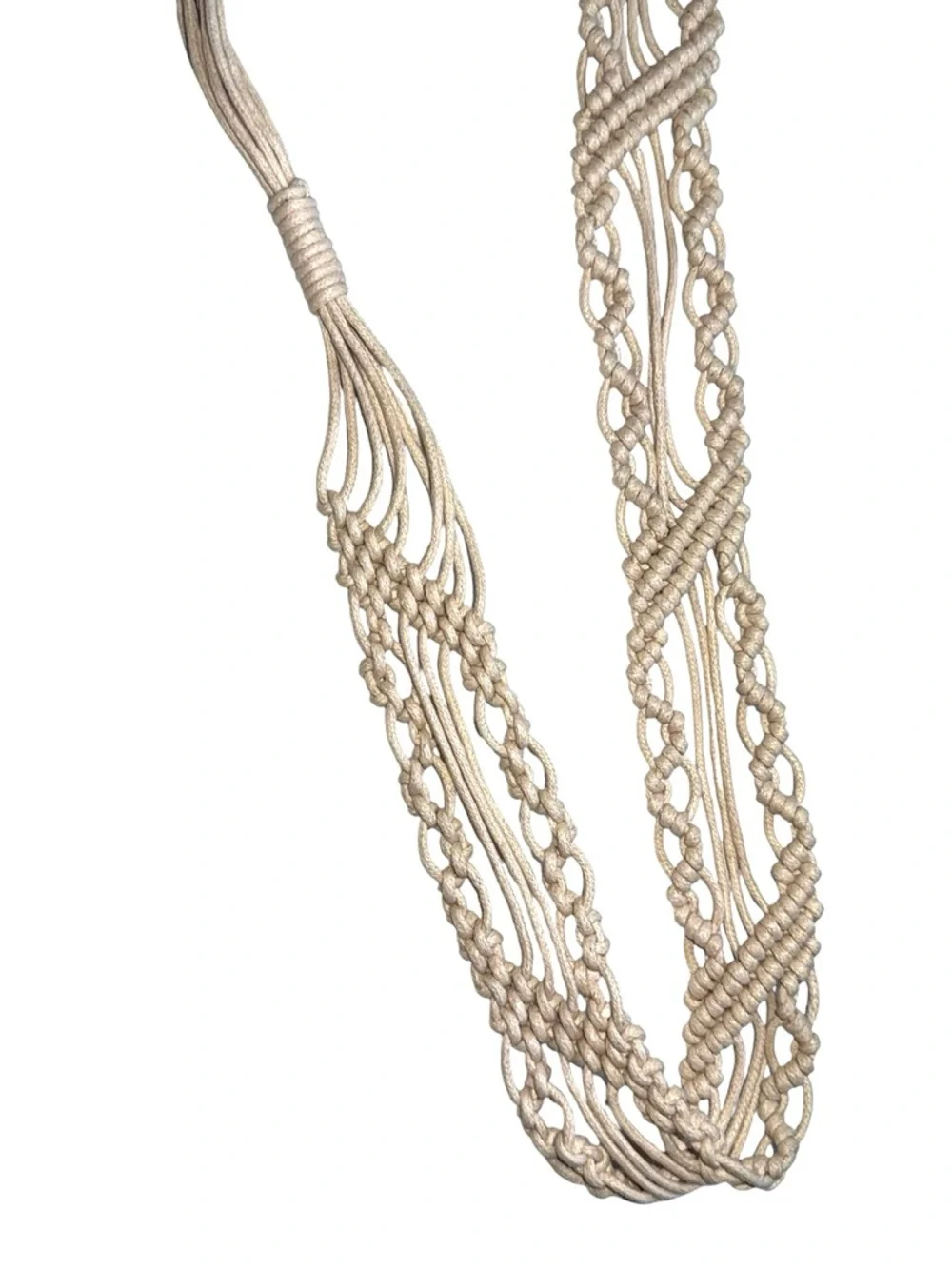 Natural Macrame BoHo Western Hippie Belt Sz Med / Large